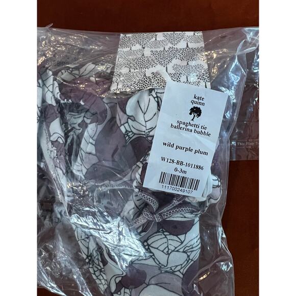 NWT Kate Quinn Spaghetti Tie Ballerina Bubble Wild Purple Plum 0-3m - Picture 4 of 4